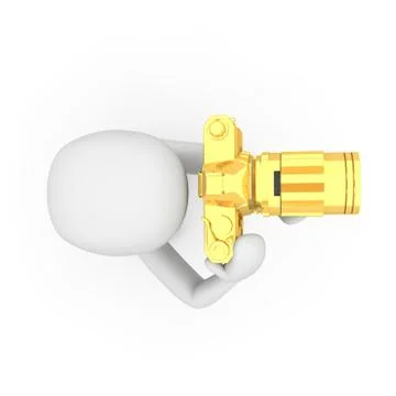 Golden camera Stock Illustration