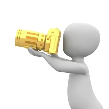 Golden camera Stock Illustration