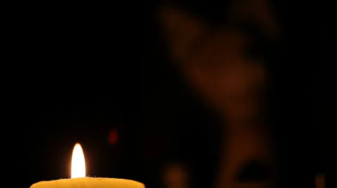 Golden candle Stock Footage 29924504