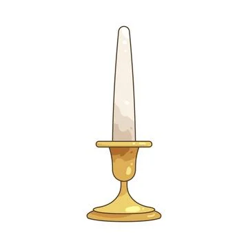 Golden candle holder Illustration