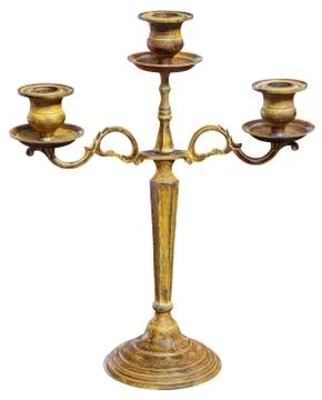 Golden candlestick Stock Photos