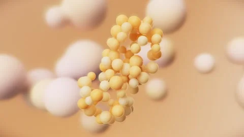 Golden capsule particle dynamic background Video stock 326309621