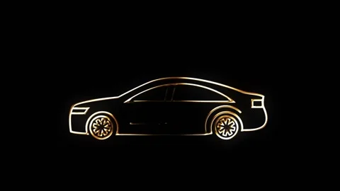Golden Car 스톡 동영상 221957909