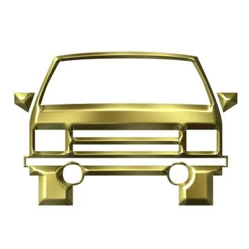 Golden Car Stock Illustration