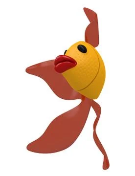 Golden carp isolated Stock Illustration