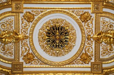 Golden ceiling. Foto stock