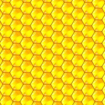 Golden  cells of a honeycomb pattern. vector illustration. Stock Illustration