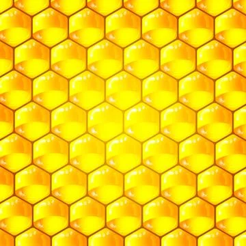 Golden  cells of a honeycomb pattern. vector illustration. Stock Illustration