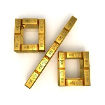 Golden per cent Stock Illustration