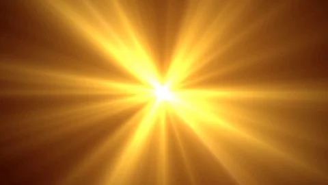 Golden center light rays Stock Footage