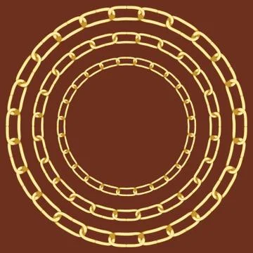Golden Chain Background Ilustração Stock