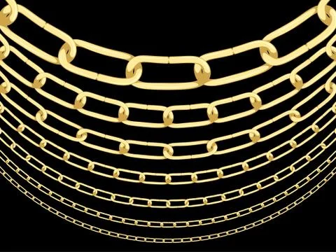 Golden Chain Background Иллюстрация