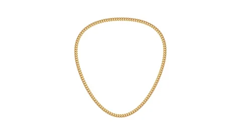 Golden chain icon animation Stock Footage 152554332