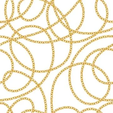 Golden chain seamless pattern for textile design vector illustration Stockillustratie