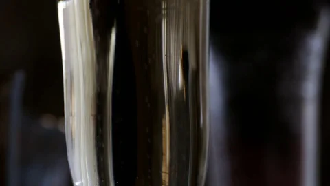 Golden Champagne Crystal Close Up Stock Footage