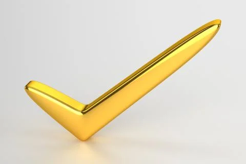 Golden Check Mark Stock Illustration