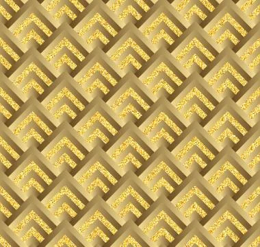 Golden check, square, plaid vector seamless pattern. Chequered geometrical 库存插图