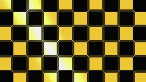 Golden Checkered Pattern Abstract Transition with Light Flares in Dark Back.. Stock Footage 341657028
