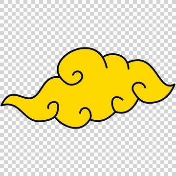 Golden Chinese auspicious cloud Ilustración de archivo