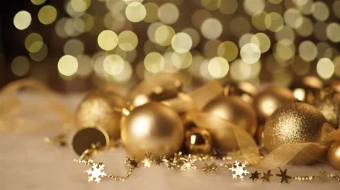 Golden Christmas background Stock Footage 56481401