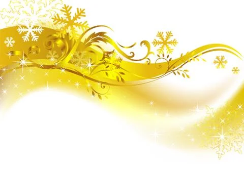 Golden christmas background Stock Illustration