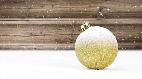 Golden Christmas Ball Stock-Footage 166406047