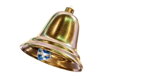 Golden Christmas bell with Scotland flag... | Stock Video | Pond5 Golden Christmas bell with Scotland flag... | Stock Video | Pond5