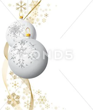 Golden Christmas bulbs Stock Illustration