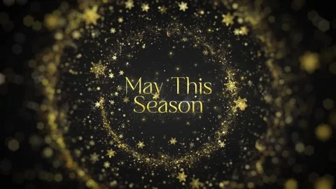 Golden Christmas Intro After Effects stock