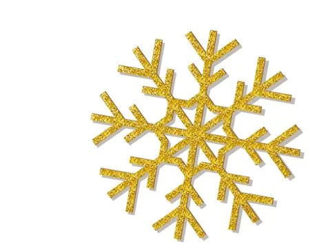 Golden Christmas snowflake Stock Illustration