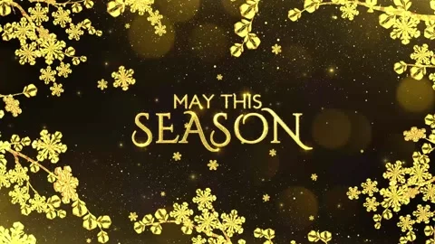 Golden Christmas Wishes Stockmateriaal After Effects