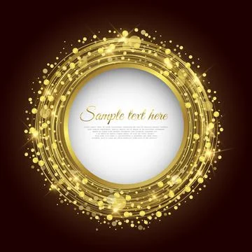 Golden circle background vector Abstract Background Stock Illustration