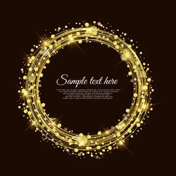 Golden circle background vector Abstract Background Stock Illustration