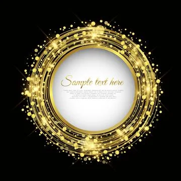 Golden circle background vector Abstract Background Stock Illustration