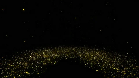 Golden circle floor particles explosion and dust abstract background. Stock Footage 235970008