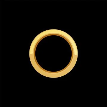 Golden circle game icon vector illustration Illustrazione stock