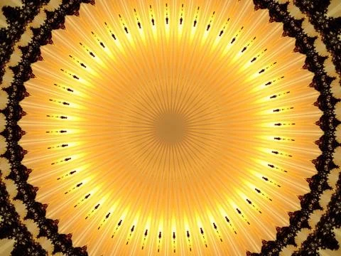 Golden Circle Kaleidoscope Stock Illustration