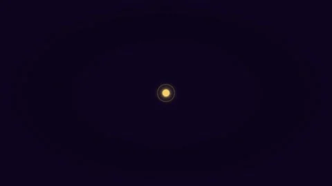Golden circle light against a dark background with smooth motion Stock Footage 337073391