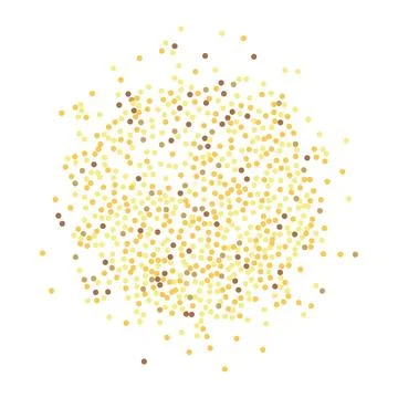 Golden Circle Made of Dots Illustrazione stock