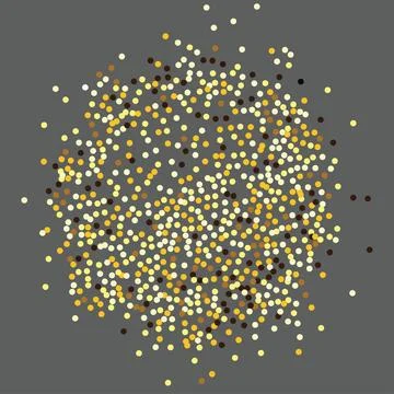 Golden Circle Made of Dots Illustrazione stock