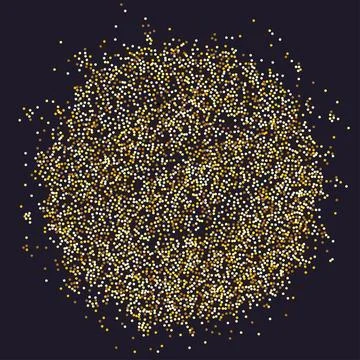 Golden Circle Made of Dots Illustrazione stock