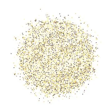 Golden Circle Made of Dots Illustrazione stock
