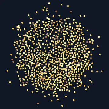 Golden Circle Made of Dots Stock Illustration