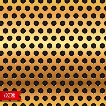 Golden circle metal texture vector background Stock Illustration