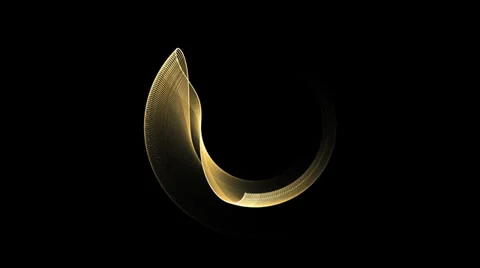 Golden Circle In Motion, Rotating Stock Footage 36966679