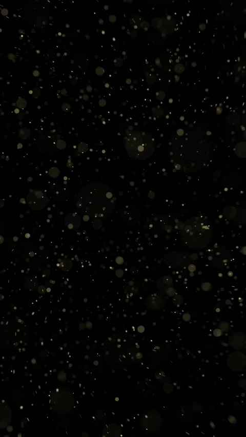 Golden circle particles loopable motion on black vertical background Stock Footage 340236835