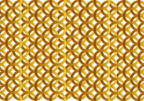 Golden circle pattern with abstract theme Illustrazione stock