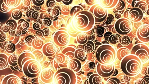 Golden Circles Abstraction Background 스톡 동영상 145201707