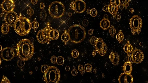 Golden Circles background Video stock 102423781