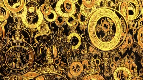 Golden Circles background Stockbeeldmateriaal 102441092